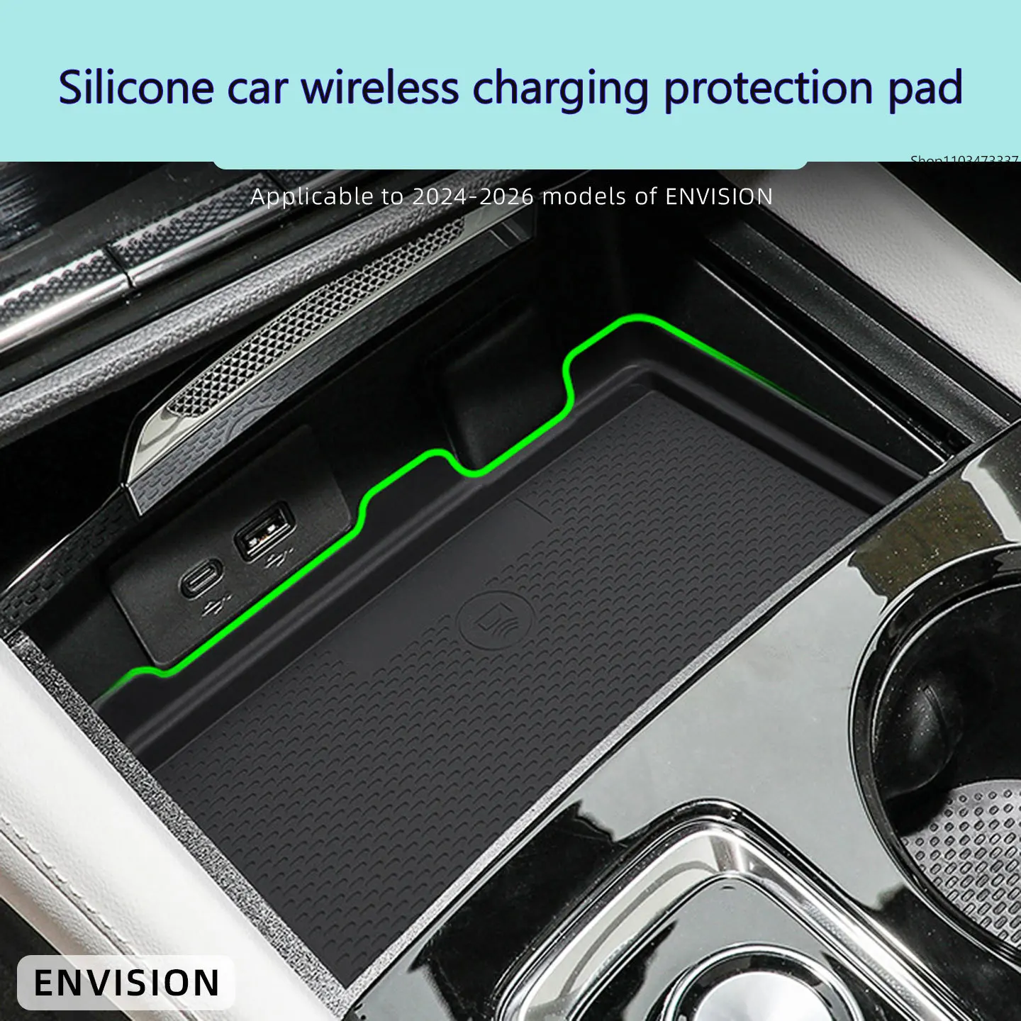 

For 24-26 Buick Enclave Plus Enclave S silicone wireless charging pad, central control protection, anti slip pad