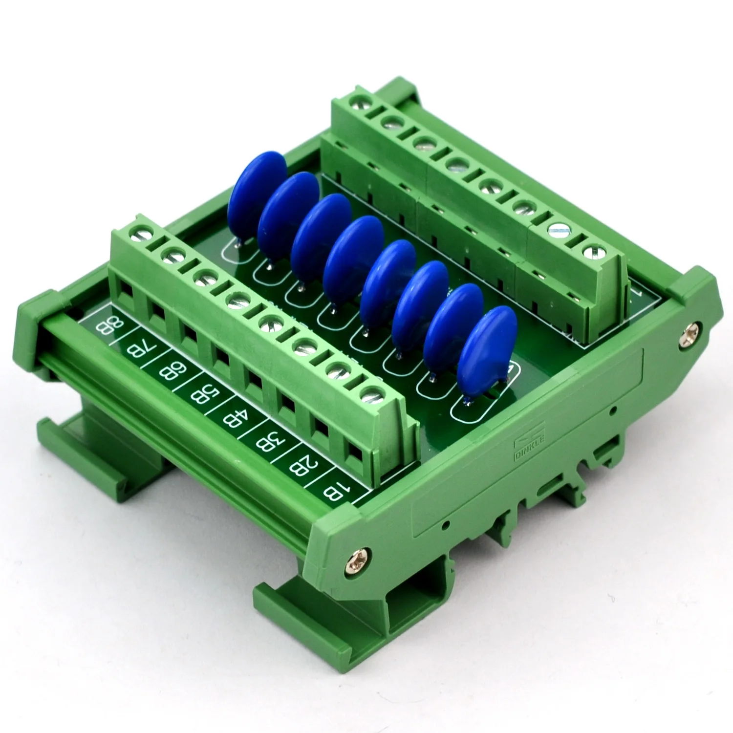 

8 Channels Individual DIN Rail Mount 60V SIOV Metal Oxide Varistor Interface Module, Surge Suppressor Protection SPD Board.