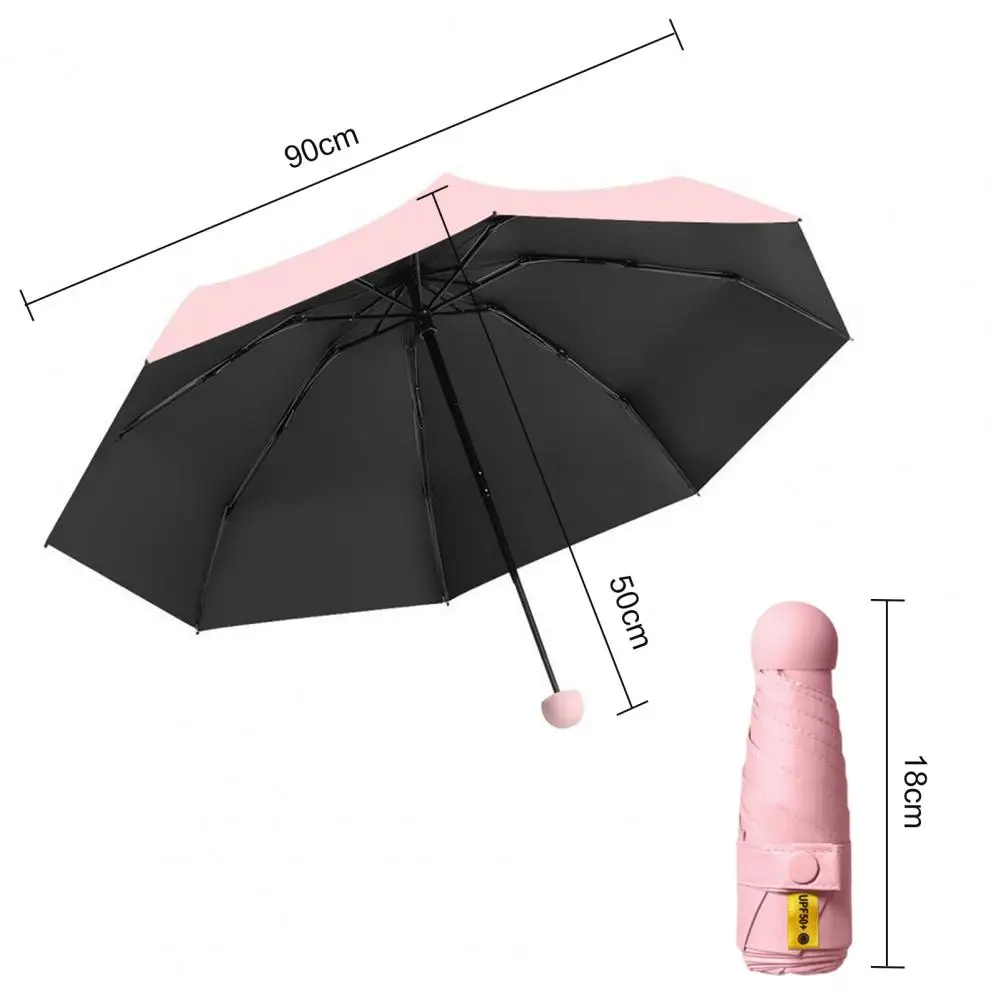 السفر مظلة صغيرة المحمولة الشمس حجب الأشعة فوق البنفسجية حماية مظلة يندبروف خفيفة الوزن مقاوم للماء للطي مظلة المطر الشمس Poc #6