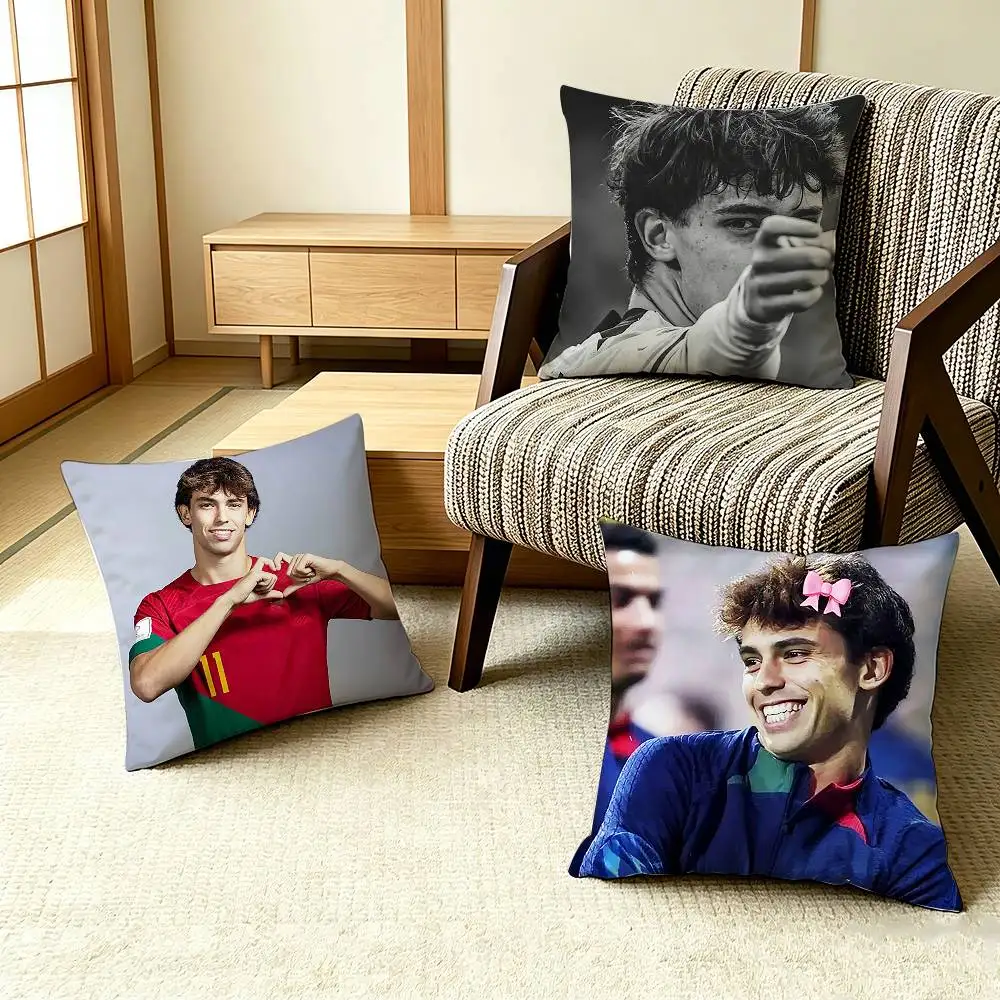 Portuguese Football Star Joao Felix   Pillow Case Pattern Printed Pillowcase For Living Room Sofa Cushion Cover