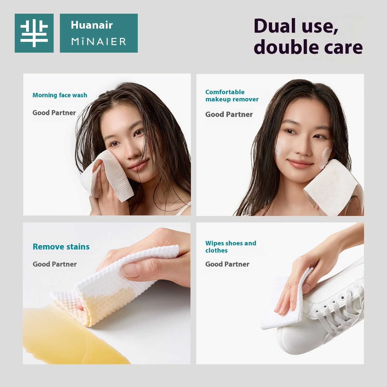 Face Wipes 100% Pure Cotton Economy Household Pack Pull-Out Style Thick Single-Use Cotton-Soft Wipes Disposable Paper Towels