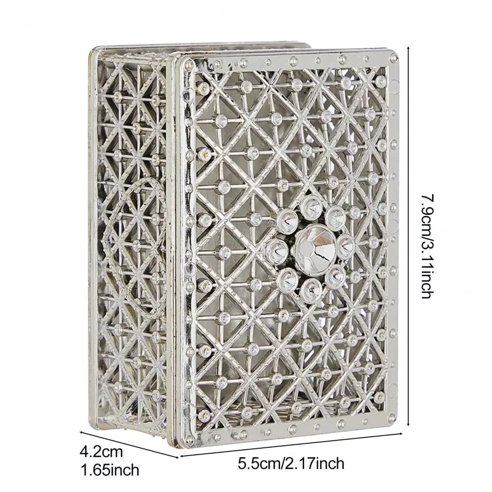 Elegant Gift Box Bracelet Storage Box Vintage Hollow Out Jewelry Box with Lid Gold Plated Trinket Organizer Mirrored for Rings
