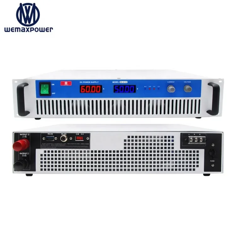 

3KW Switching Mode Adjustable 110v 220v 230v 240v Ac To Dc 50vdc 60amp Variable Power Supply 0-50v 60a