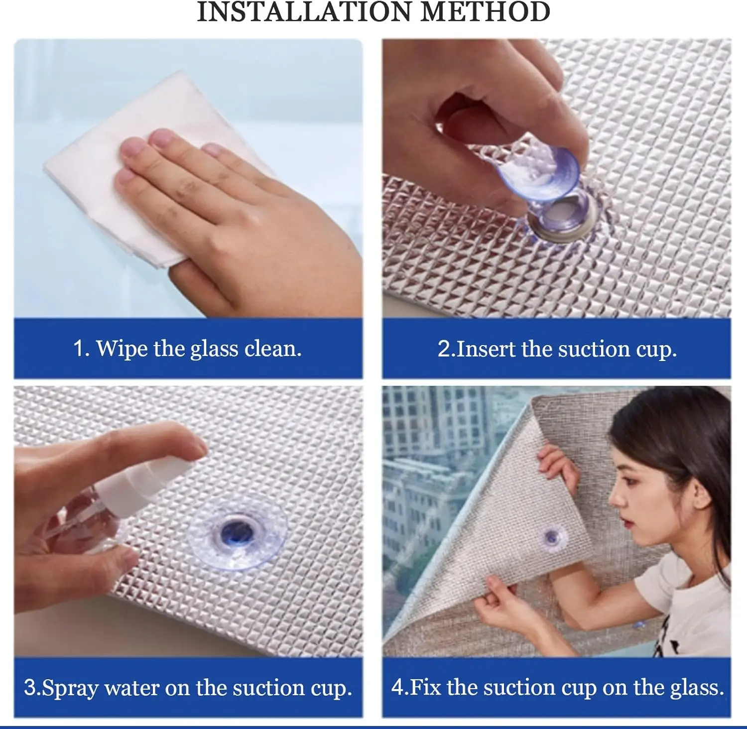Window Sun Shade Film Aluminum Foil Anti UV Heat Insulation Home Sunshade Protector Pad Window Privacy Film for Room Car