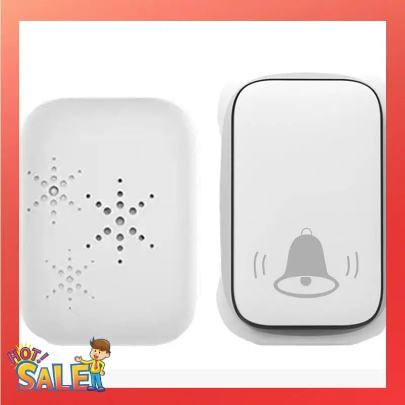 

ABCL Outdoor Wireless Doorbell Waterproof House Chime Kit Remote Home Garden Self Smart Power Generation Doorbell EU Plug