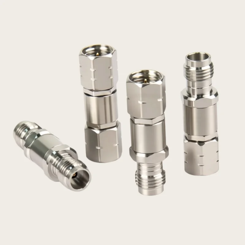 1pcs 1.85MM TO 2.4MM Male to Female Precision Stainless Steel High Frequency Test Adapter Connector