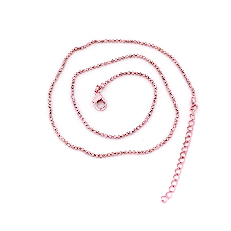 5Pcs 1.5mm 50cm+5cm Length Colorful Ball Bead Chains Necklace For Charms Pendants DIY Jewelry Making Accessories 17.7inch view 6