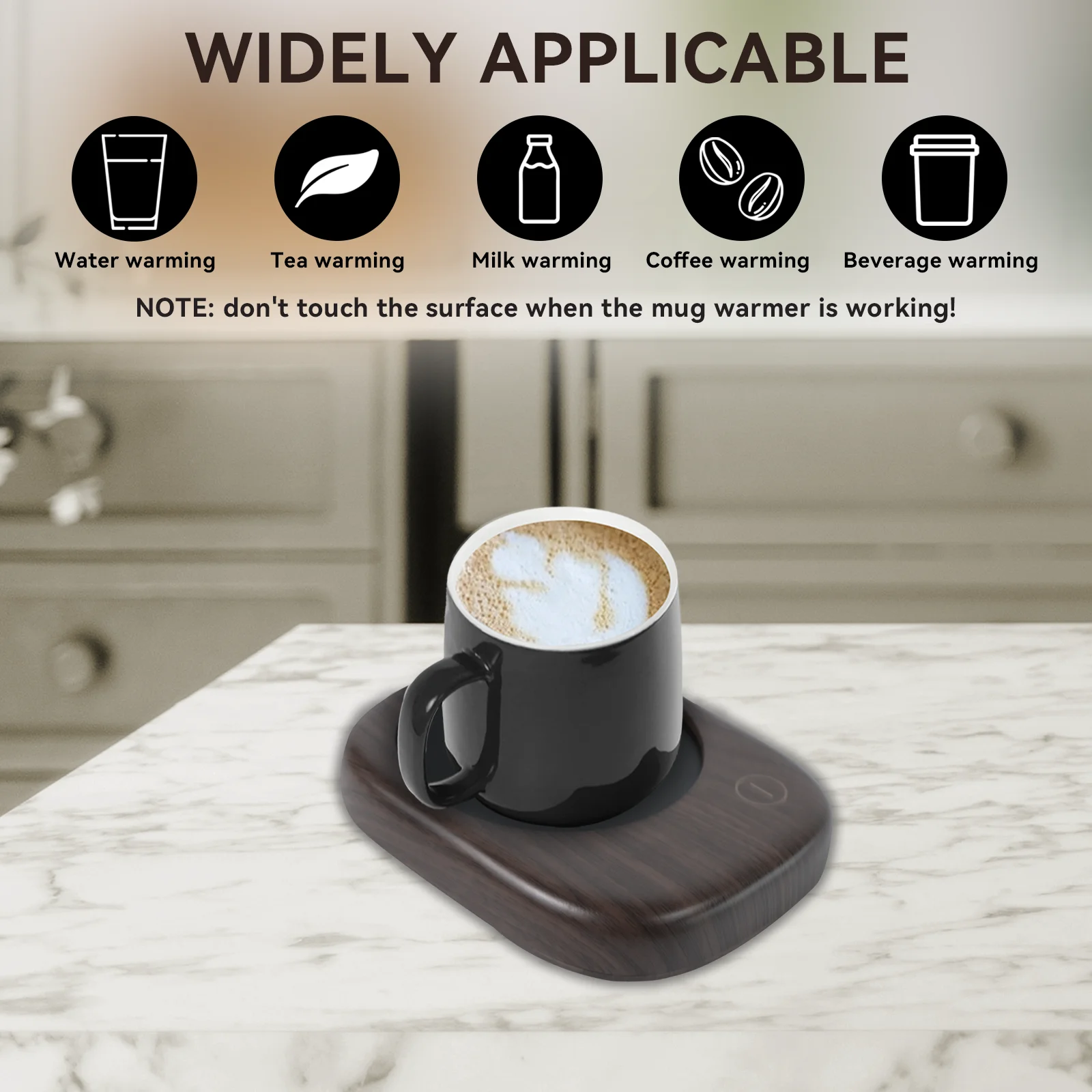 

HAIZHIHUI Coffee Mug Warming Pad, Desktop Electric Coffee Warming Pad for Heating Coffee, Beverages, and hot Chocolate (no Cup).