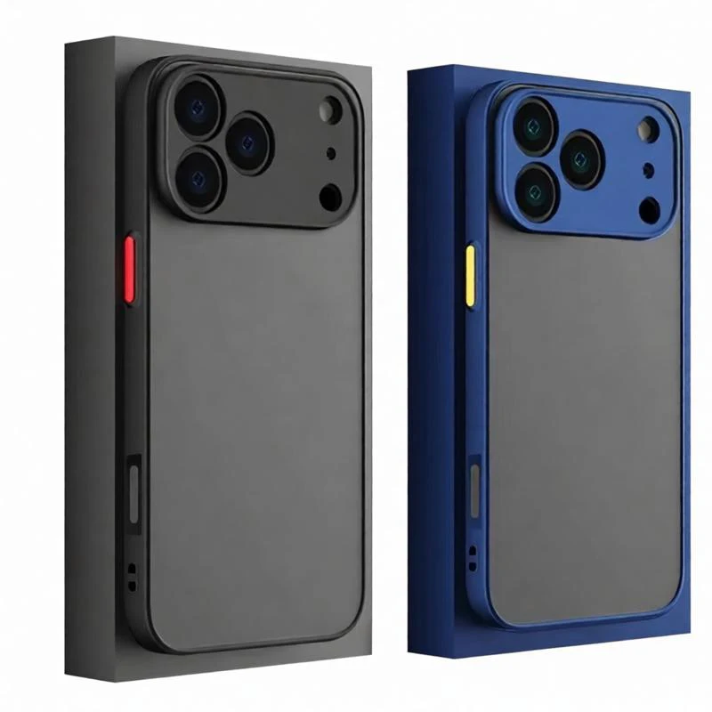 Luksusowe, półprzezroczyste etui ochronne na telefon iPhone 17 16 15 14 18 Pro Max, 18Pro 17Pro, odporne na wstrząsy, z bumperem, matowe etui na iPhone 18 17 Pro Max — 2