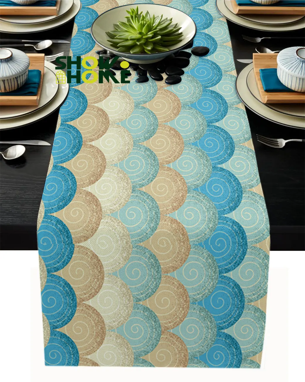 

Abstract Water Ripples Modern Table Runners Home Decor Tea Table Tablecloth Wedding Party Table Runner