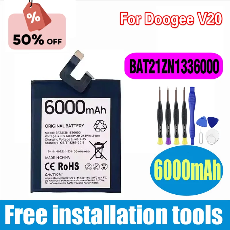 

For Doug/Doogee V20/V20 Pro BAT21ZN1336000 cell phone battery