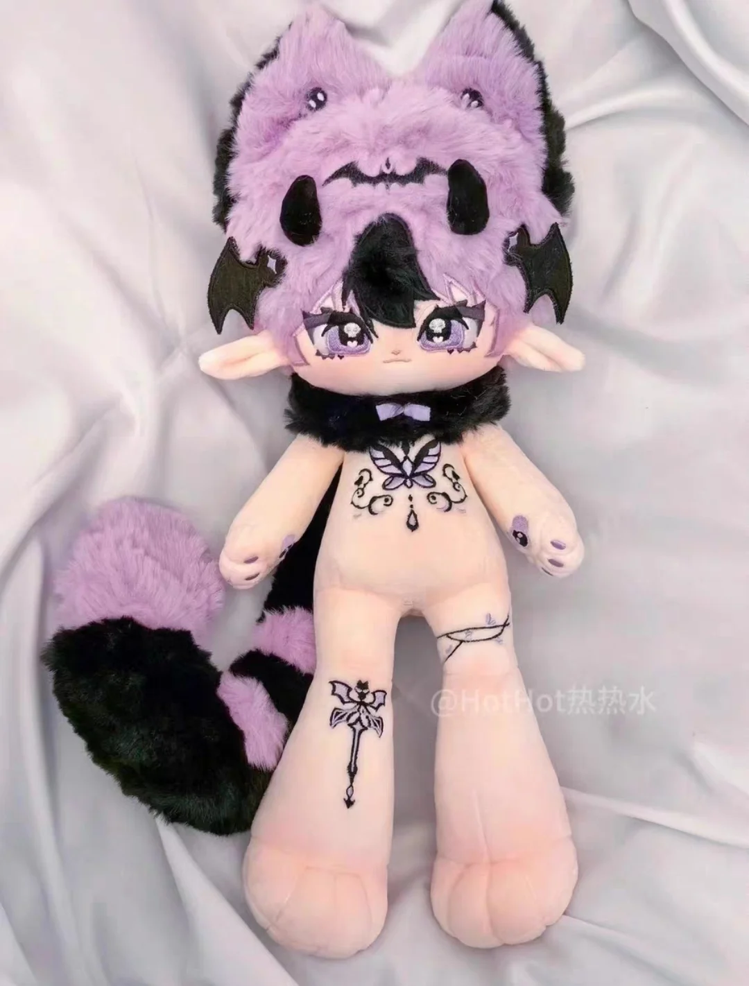 Purple Hair Demon Oni Ghost Monster Stuffed Plushie 30cm Plush Doll Body  Gift XQ