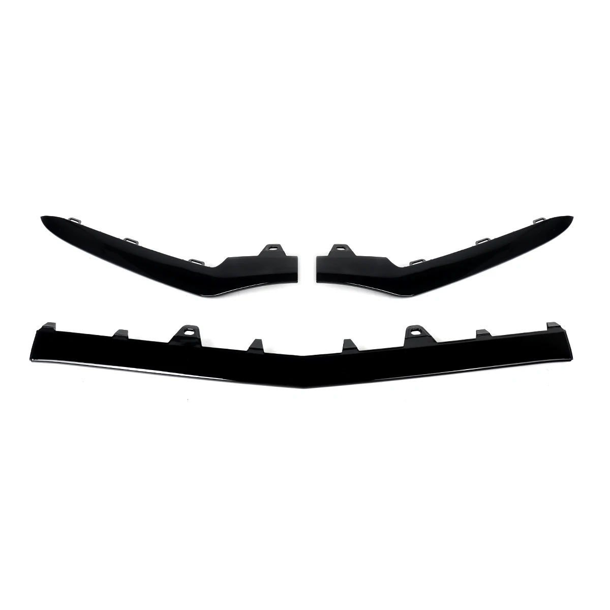 المصد الأمامي شواء تقليم صب الشفاه الأسود لمرسيدس E Class W212 2014-2016 الفاصل طقم الجسم المفسد واقي حماية #4