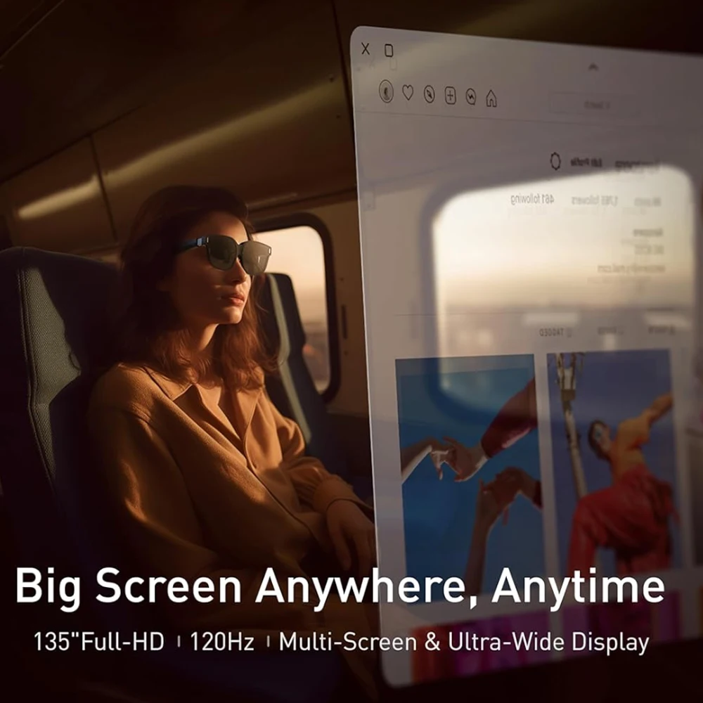 INAIR 2 PRO AI gafas AR inteligentes pantalla de 135 "120Hz, calidad/interruptor Virtual/pantalla múltiple y gafas de modo ultraancho para Smartphone PC