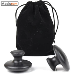 2 Pcs Mushroom Shaped Massage Stones Natural Bian Stone Hot Rock For Improving Your Body Condition Promoting Blood Circulation