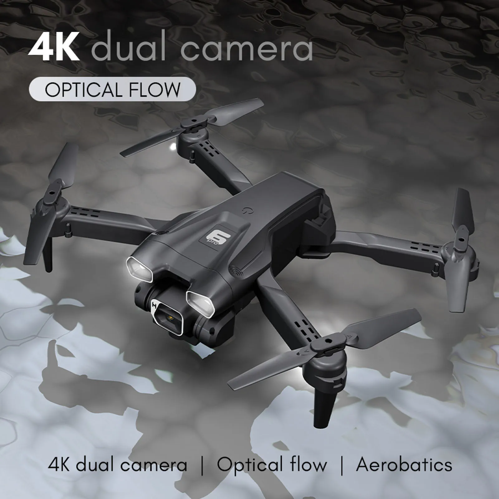 โดรนบังคับวิทยุ 2.4G H66 โดรนควอดคอปเตอร์พับได้ โดรน HD 4K WiFi พร้อมแบตเตอรี่คู่ สำหรับผู้ใหญ่และเด็ก