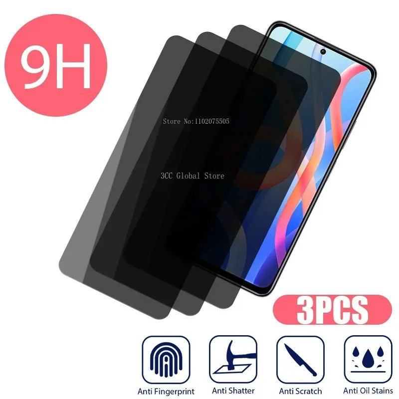 

3Pcs Privacy Glass for Redmi 10C 10 9 9A 9C Anti-spy Screen Protector for Redmi Note 11S 10S 9S 9 10 11 12 Pro Plus 5G Glass