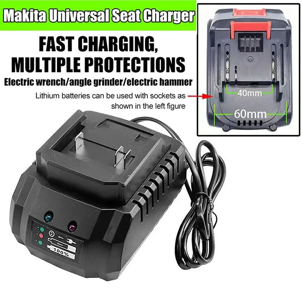For Makita 18V 21V Charger Electric Drill Electric Wrench Electric Blower Grinder Charger Electric Tool Battery Charger EU US