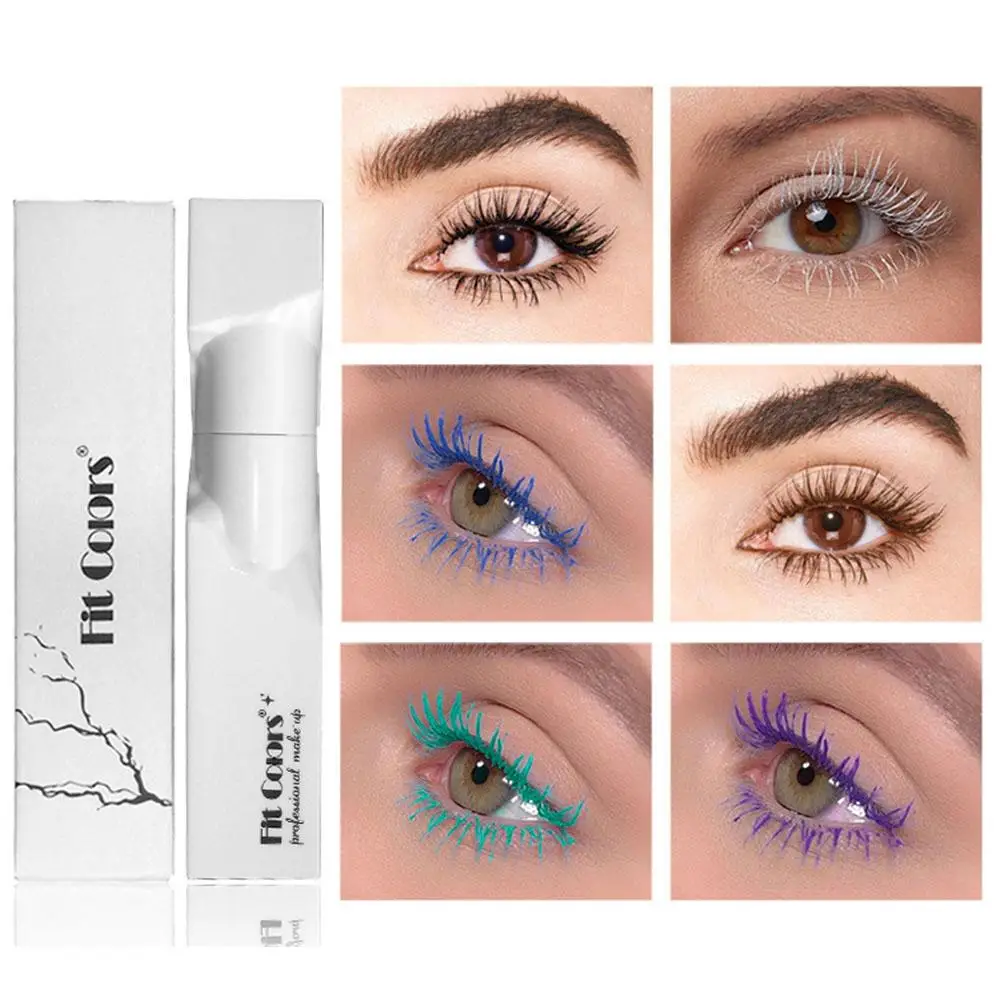 Farbe Mascara wasserdicht schnell trocknen Wimpern Curling Verlängerung rot grün Tinte weiß Make-up Auge blau lila schwarz Mascara la w9n1