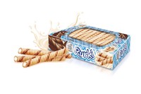 Flying Cow Waffle Tubes with Milk Flavor Filling 450 g