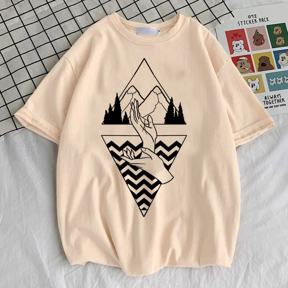 Twin Peaks Ring Owl t-shirt female kawaii harajuku  Pop Culture Trendy Vintage shirt Vintage University Pop Culture hip hop
