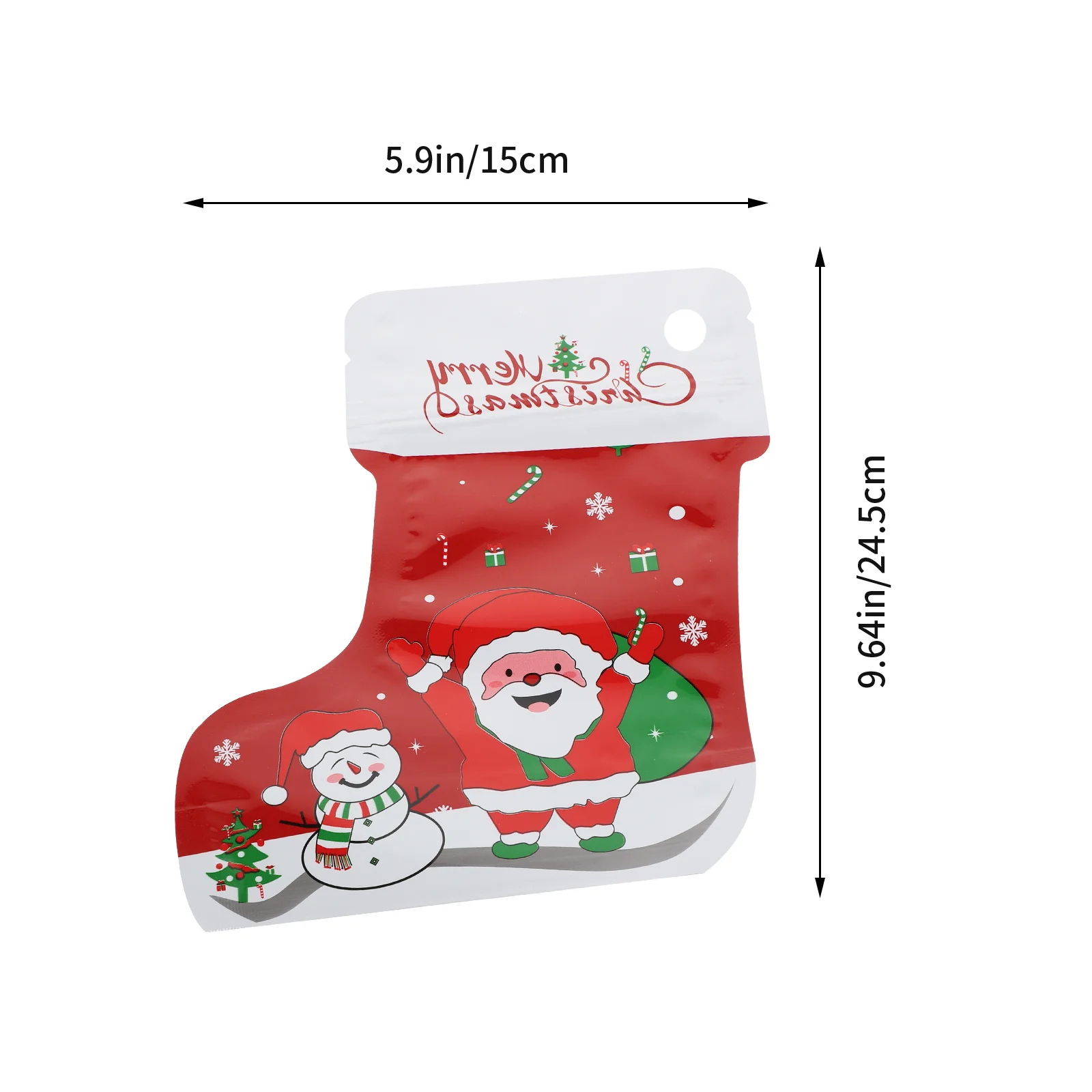 20 Pcs Christmas Candy Bag Self-supporting Bags Biscuit Pouches Food Storage Package Sock Creative Festival Crackers