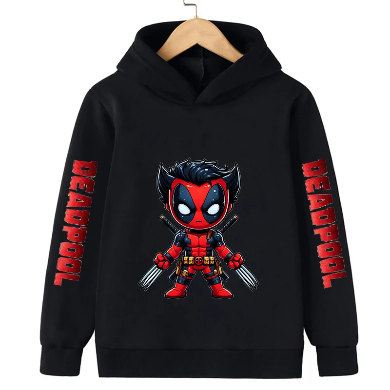 Deadpool niños sudaderas con capucha niña niño niños nueva moda pulóver Otoño Invierno ropa dibujos animados ropa Casual chico Tops sudaderas