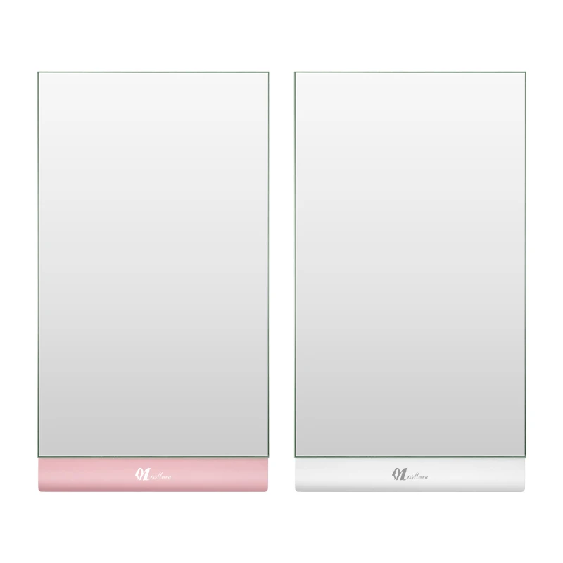 Missmeeca Desktop Makeup Mirror Solid Color Plastic Simple Makeup Mirror Student Cute Table Vanity Desktop Fill Light Mirror