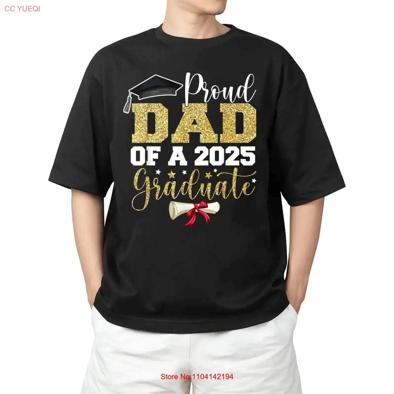 Proud Dad of A 2025 Graduate Senior Class Graduation Adult S 4XL T Shirt vintage Washed graphic Breathable homme fashion Casual