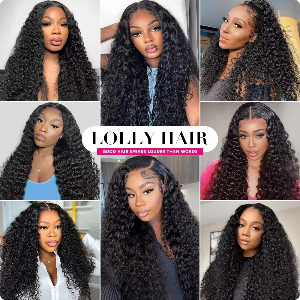 Lolly Water Wave Bundles With Frontal  Brazilian Weave Bundles Hair With 13x4  frontal Wave Bundles Human Hair 28 30 Inch