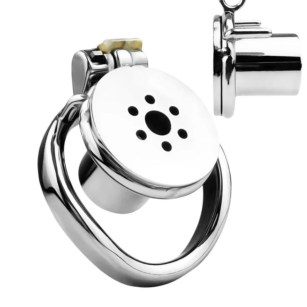 Sissi Male Chastity Device Inverted Plugg Flat Cock Cage BDSM Sex Toy For Men Erotic Urethral Lock Bondage Belt Penis Ring