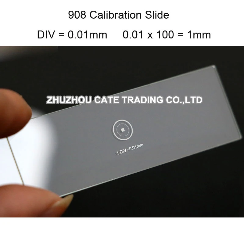 908 DIV 0.01mm Grid Micrometer Optical Glass Slide Rule Microscope Micrometer Calibration Slide Measuring Microscope Micrometer