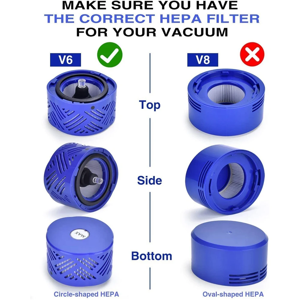 Vervangt Filter Voor Dyson V6, Accessoires Wasbaar Voorfilter En Wasbaar Hepa Post-Filter, Vervang Onderdelen DY-966912-03