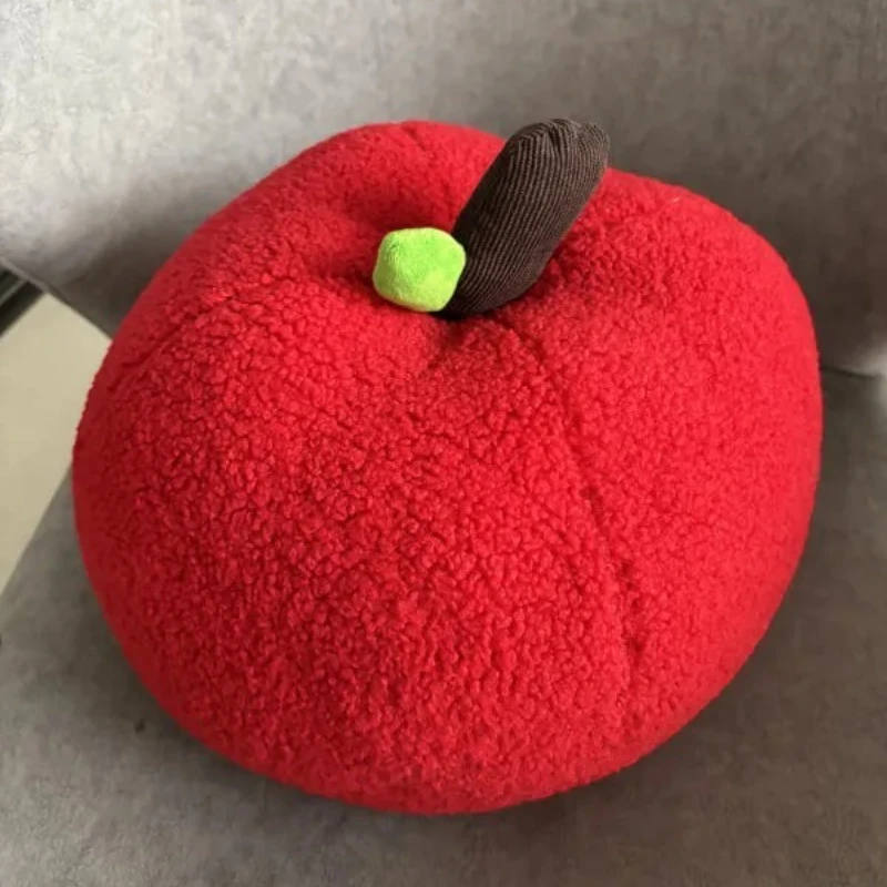 28/38cm Christmas Stuffed Soft Fruit Plush Toy Red Apple Pillow Sofa Cute Pillow Doll Stuffed Plush Plants Xmas Birthday Gift