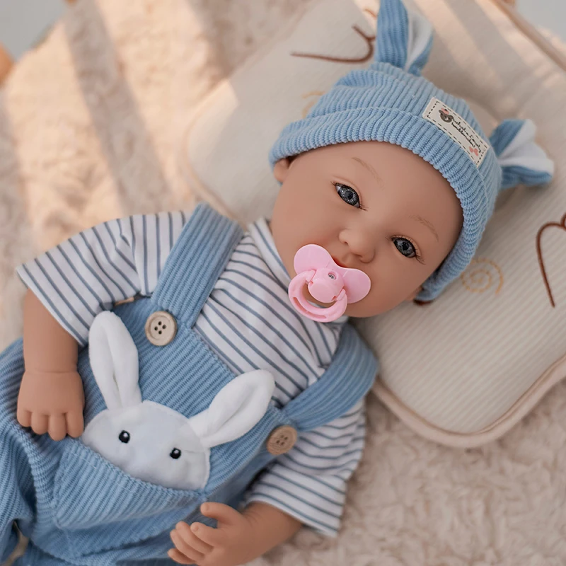 18インチのかわいいリボーンドール、ビニール素材製、リアルな人形、衣類セット付き、誕生日プレゼント、ホリデーギフトに最適