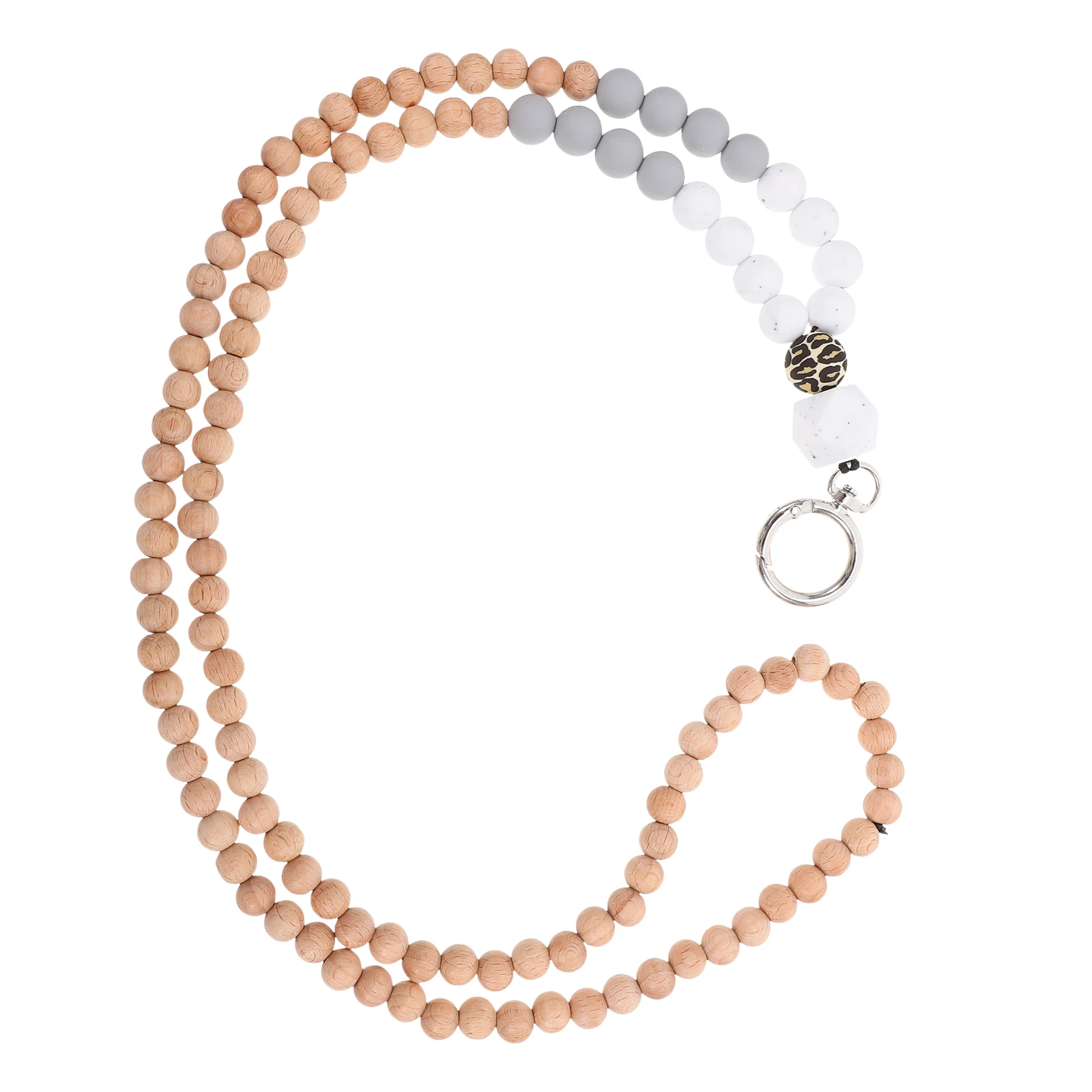 

Beads Lanyard Stylish Multi-Function Keychain Lightweight Id Card Holder Anti-Lost Beaded Strap for Work Access Cards Teacher