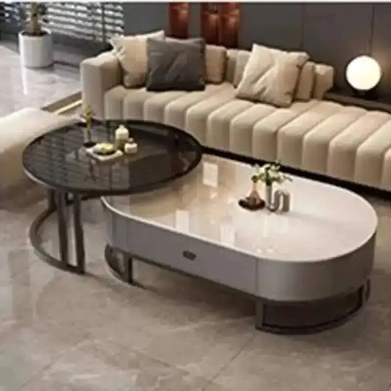 Designer Simple Industrial Side Table Organizer Clear Transform Cheap Cute Coffee Table Aesthetic Mesas Bajas Home Furniture