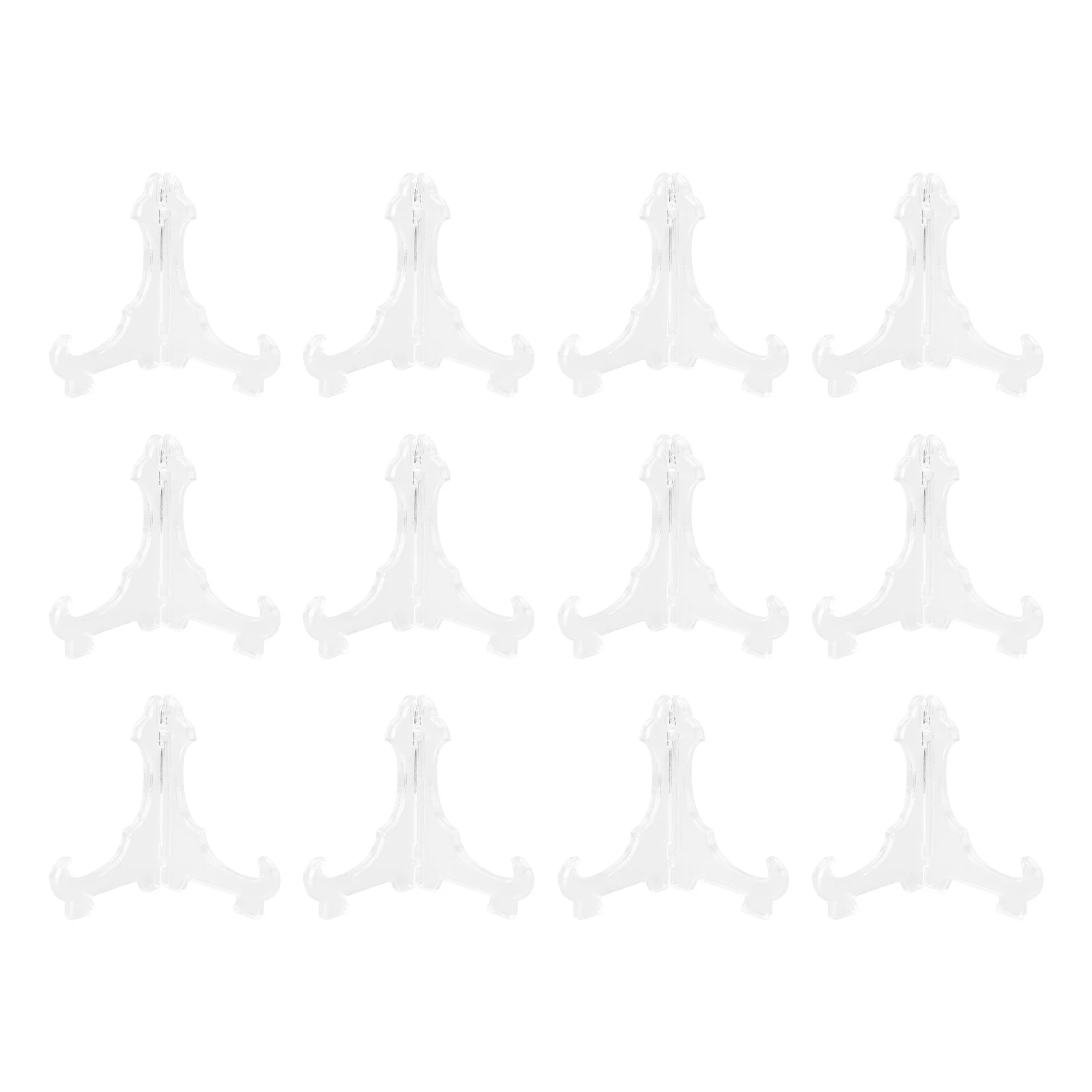

12 Pcs Triangular Folding Bracket Storage Shelves Display Stand Commodity Holder Shelf Acrylic