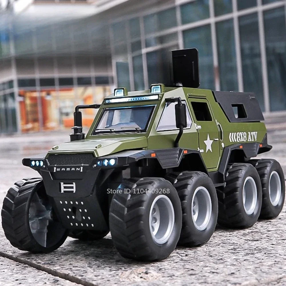 

1:32 Conqueror Shaman 8*8 Rolls-Royce Phantom 6*6 Car Model Toy Diecast Metal Off-road Vehicles Models Sound Light Kids Gifts
