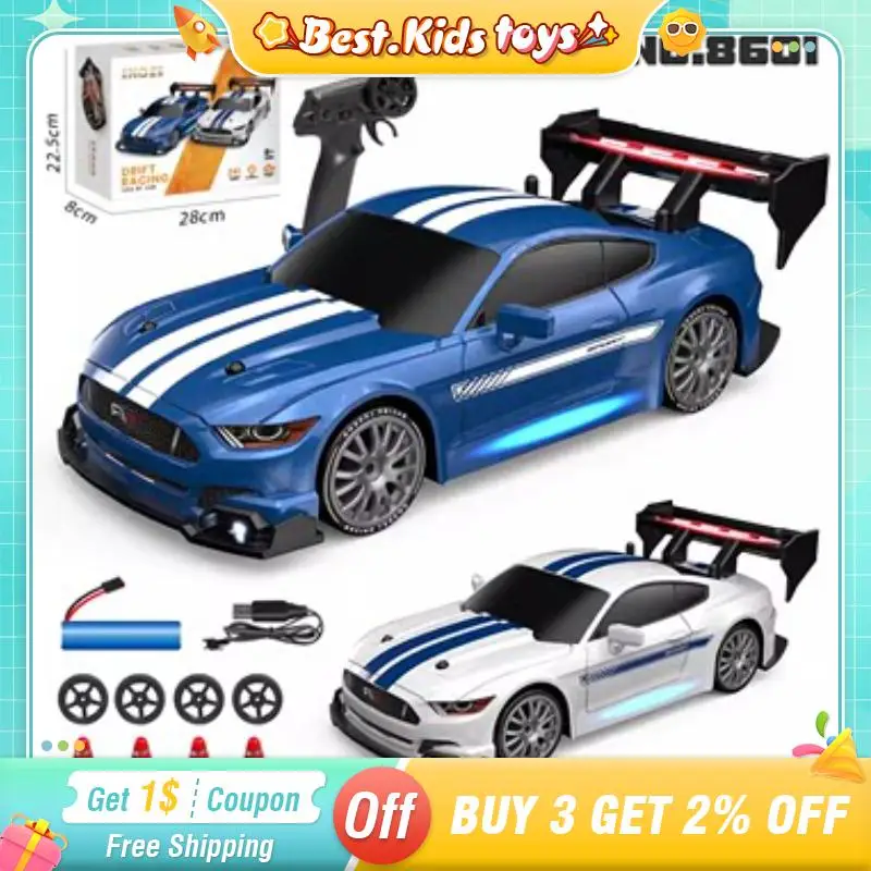 

RC Drift Высокоскоростной автомобиль 1/24 со светодиодной подсветкой Пульт дистанционного управления Гоночный автомобиль с полным приводом 30 км/ч Мультиплеер Игра Детские игрушки