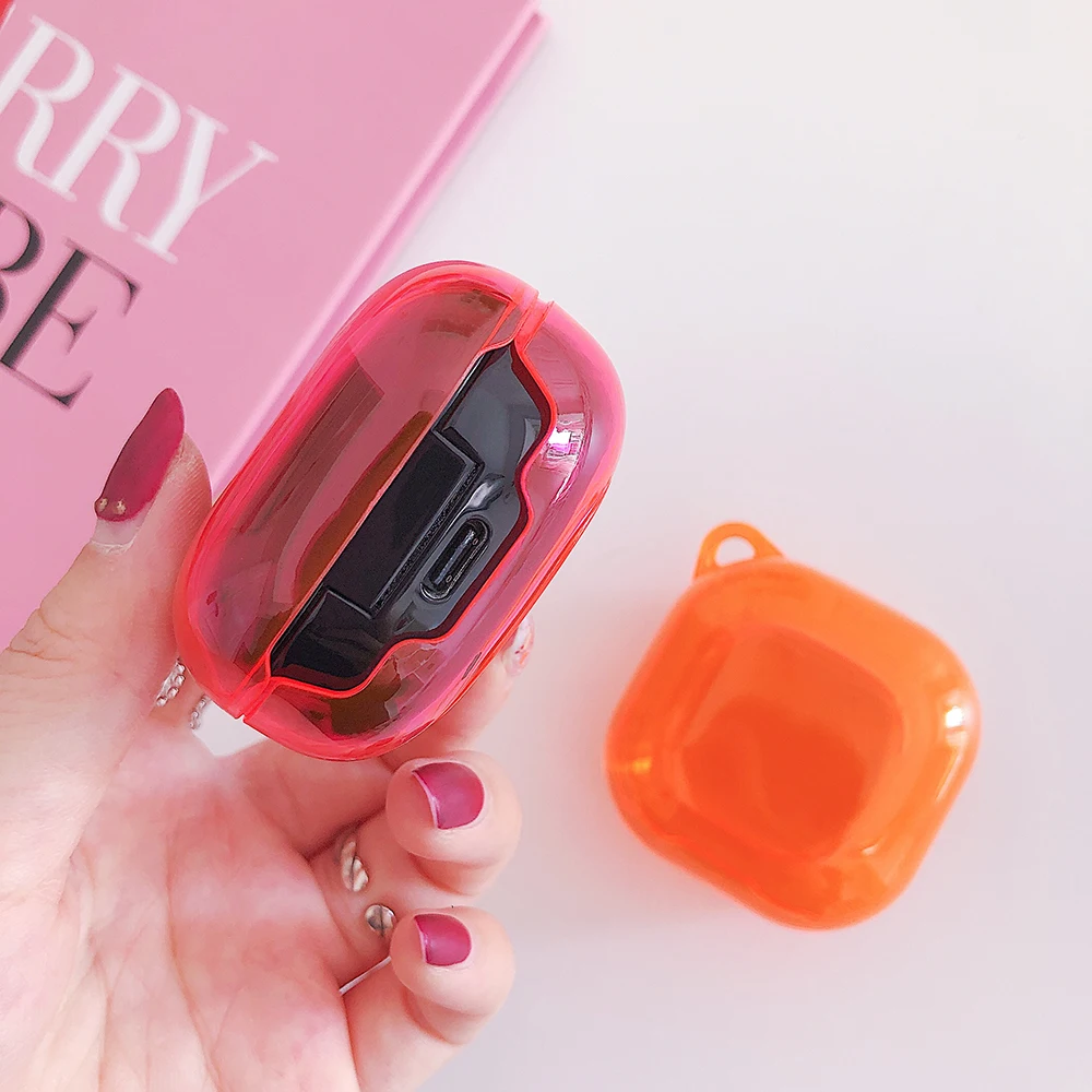 เคสหูฟัง PC สีธรรมดาสำหรับ Samsung Galaxy buds 2 Pro Live FE เคสแข็งปกป้องฟันสำหรับ Samsung Galaxy Buds2 Pro 2 FE