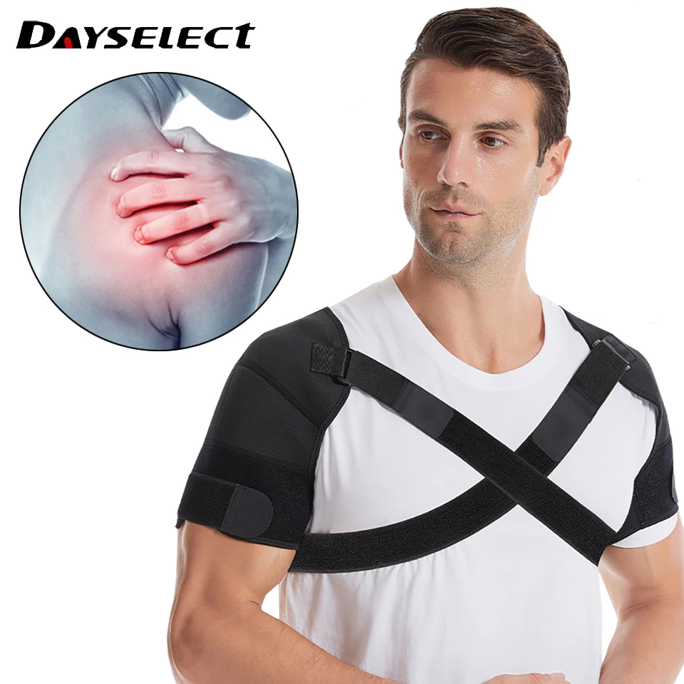 Adjustable Shoulder Brace Support Sleeve Wrap for AC Joint Upper Arm Rotator Cuff Dislocated Sholder Relieve Injury Unisex