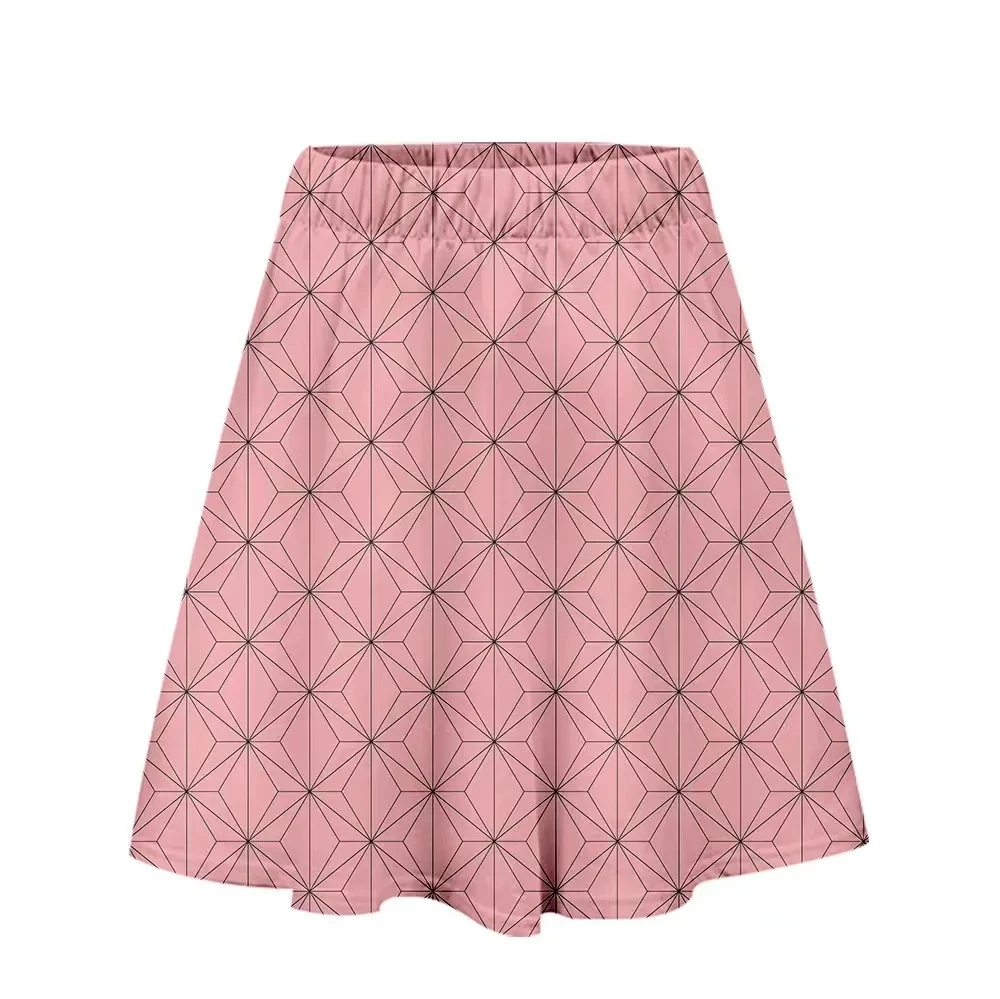 Demônio Slayer 3D Saia Digital Impresso, Cosplay