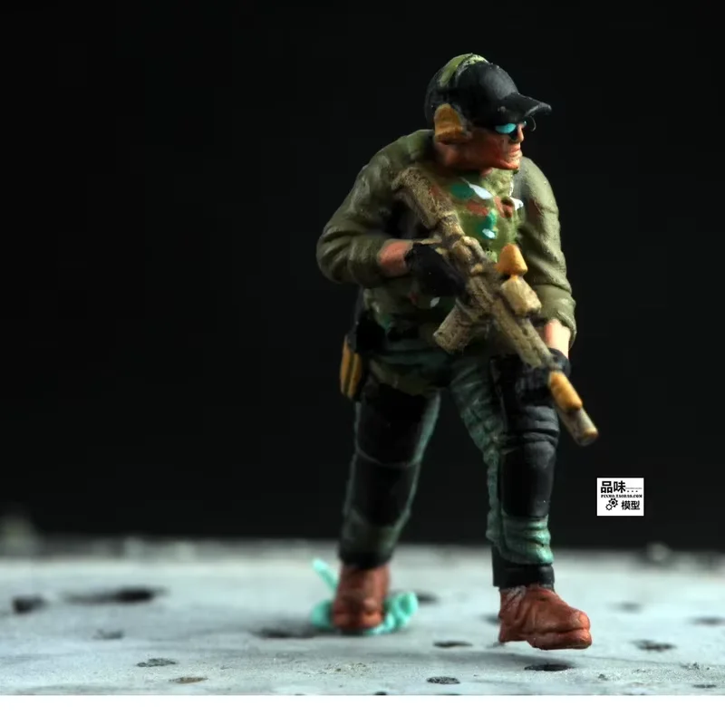 

1/72 UK 22nd Air Service Sas Special Forces 4 Soldiers Resin Model Figure GK Micro 3D Printed White Model Unassembled Unpainted