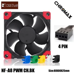 Noctua NF-A8 8CM Case Fan High Quality Fan 3/4Pin 80mm PMW Intelligent Temperature Control CPU Fan Silent,High Air Pressure Fan