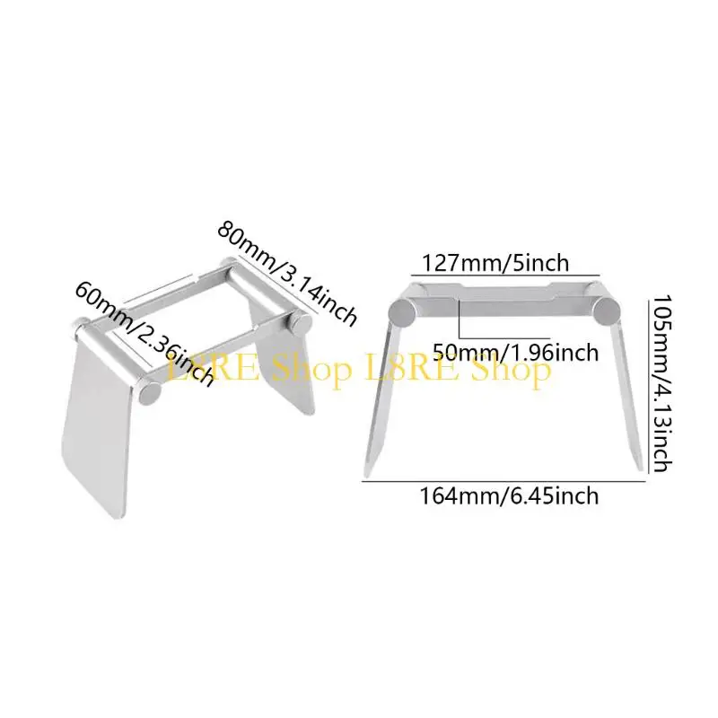 L8RE SPACE SAVERING MACHENT STAND مع ارتفاع ارتفاع قوس سبيكة ألومنيوم رف القهوة.