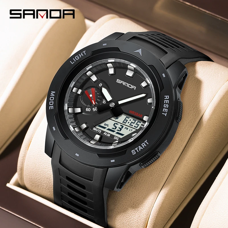 SANDA Outdoor Sports Watch New Hot Men's LED Little Luminous 50M Waterproof Date ElectronicTimer Student Watch Relogio Masculino