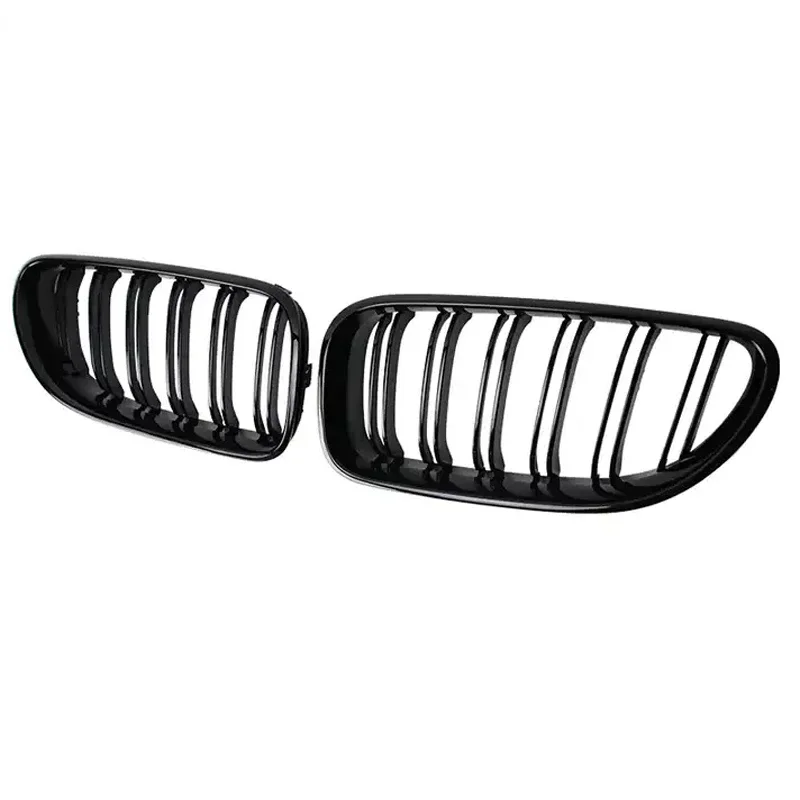 For BMW 6 Series F06 F12 F13 M6 Car Front Kidney Grill Bumper Grille Racing Grills  2012-2017 Double Slat Glossy Black