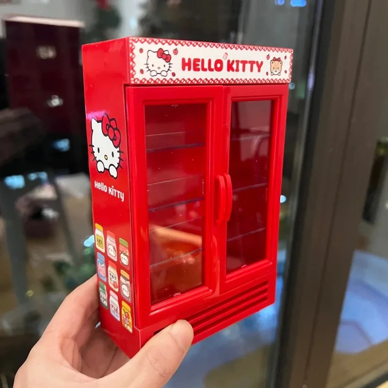 

Миниатюрный холодильник с двойной дверью Hellokitty, морозильная камера, кухонная модель, игрушка, кукольный домик, мебель, имитация игрового набора для супермаркета, аксессуары
