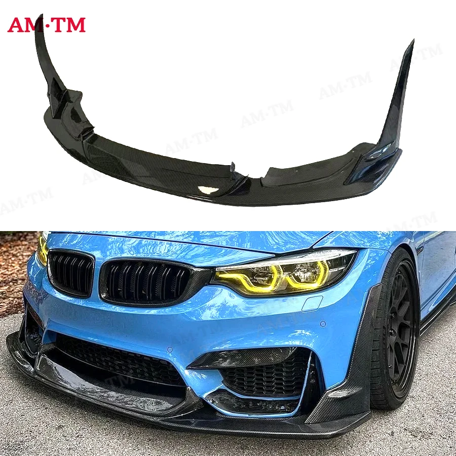

Для BMW F80 M3 F82 F83 M4 2014+ передний бампер автомобиля из углеродного волокна, сплиттер, передняя губа, подбородок, спойлер, диффузор, детали, автомобильные аксессуары
